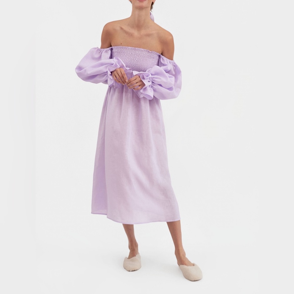 SLEEPER Atlanta Dress in Lavender